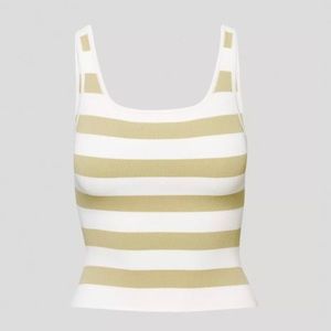 Babaton Sculpt Knit Top, Striped NWT